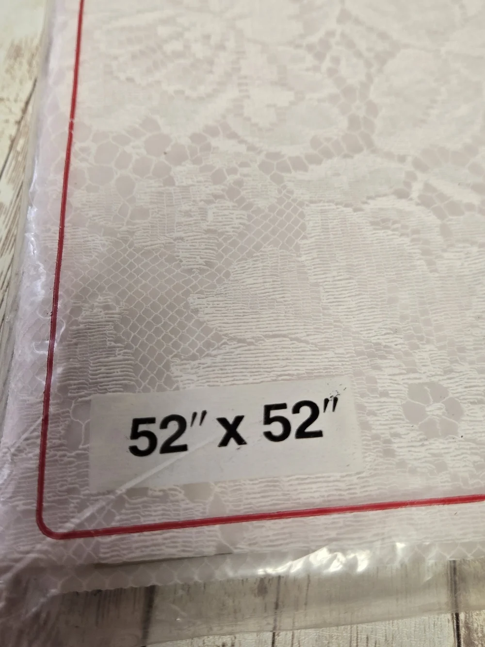 Vintage Cannon Lace Tablecloth White 52x52 New In Package Farmhouse Cottagecore